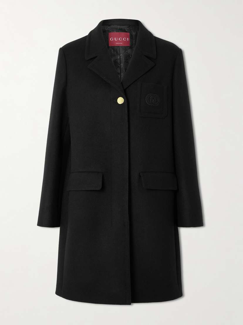 Gucci Batavia Appliquéd Wool Coat