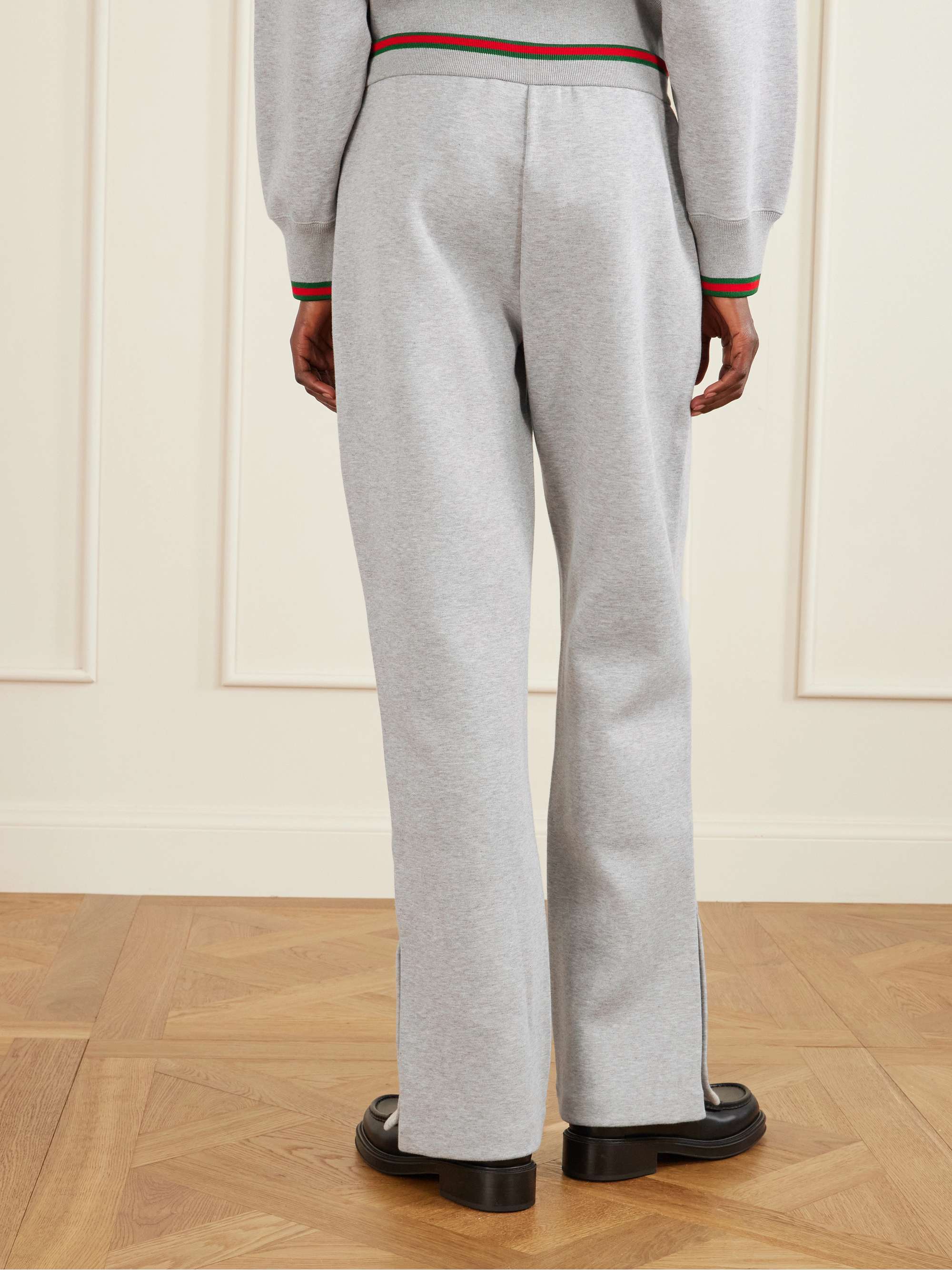 GUCCI Cotton-blend jersey track pants | NET-A-PORTER