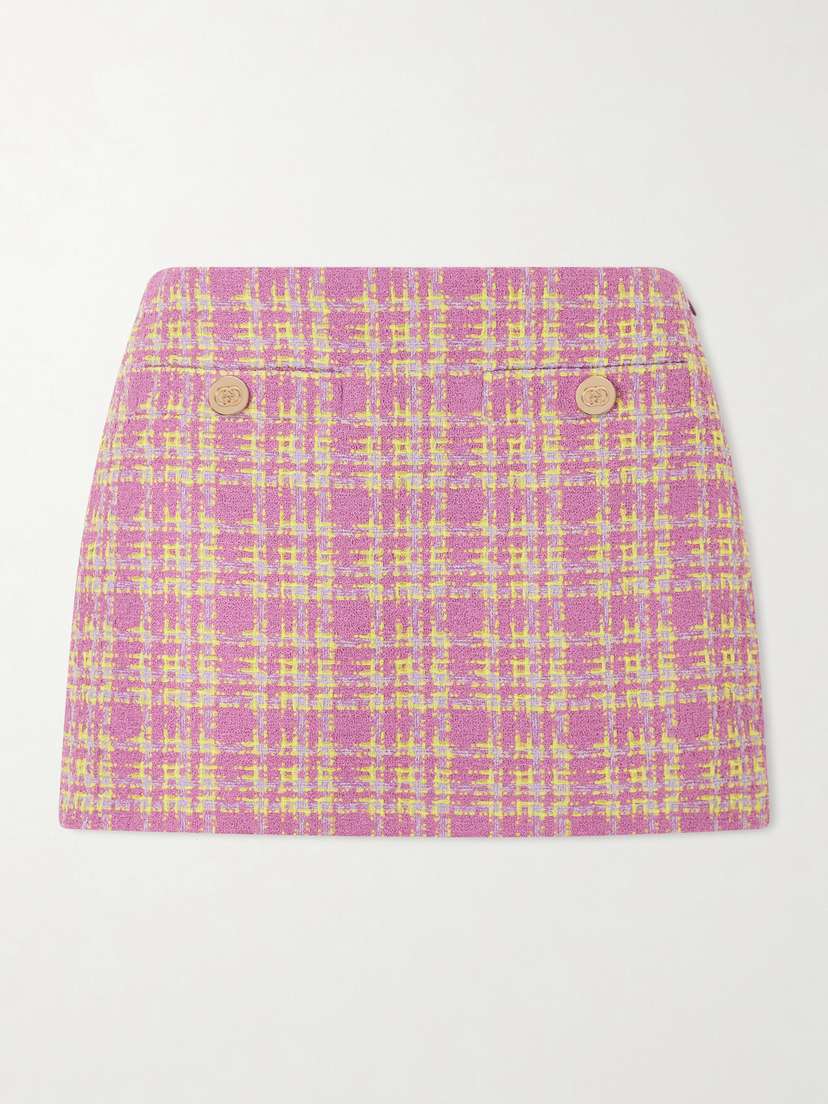 Gucci Cotton-blend Tweed Mini Skirt
