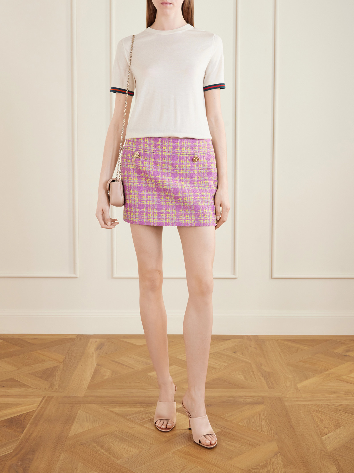 Cotton-Blend Tweed Mini