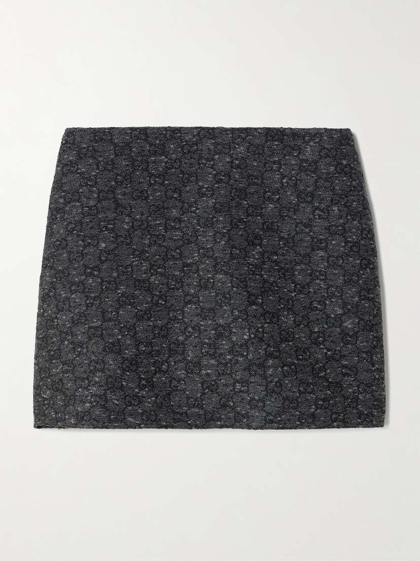 Gucci Wool-blend Tweed Jacquard Mini Skirt