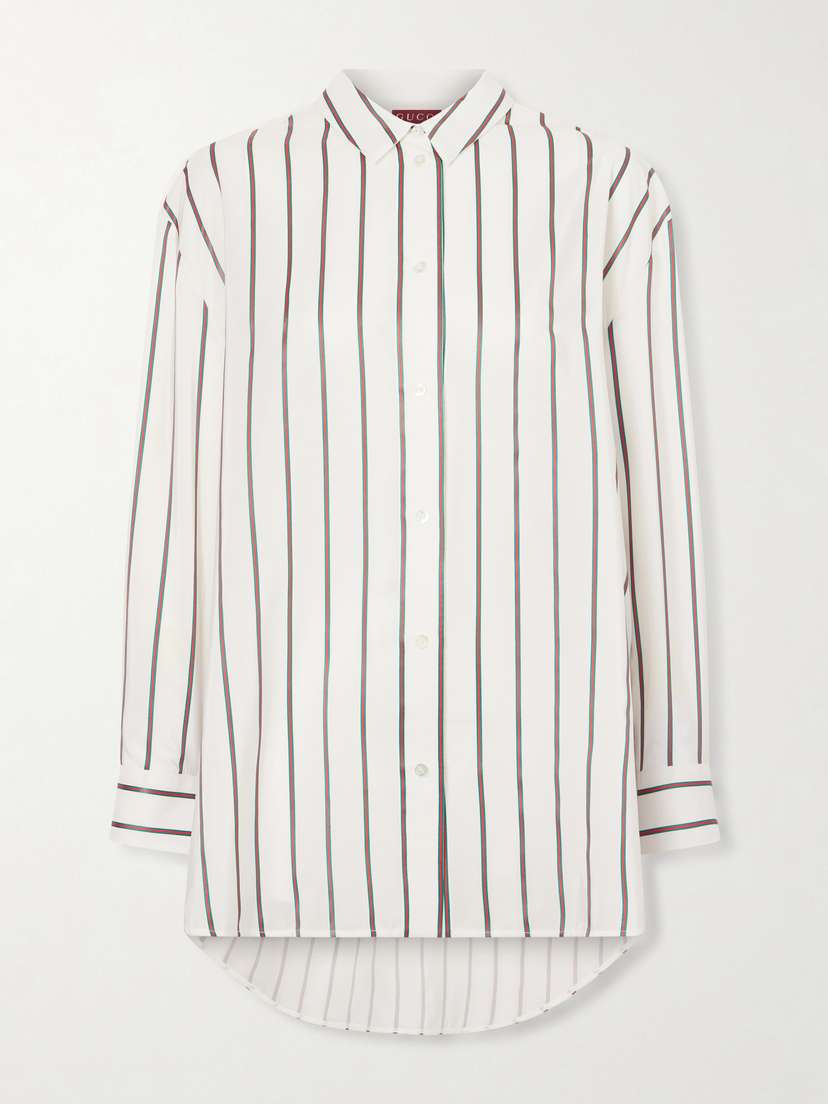 Gucci Striped Silk-blend Shirt