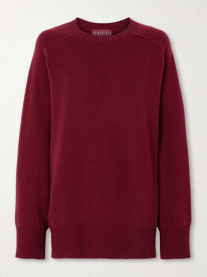Gucci Embroidered Wool And Cashmere-blend Sweater