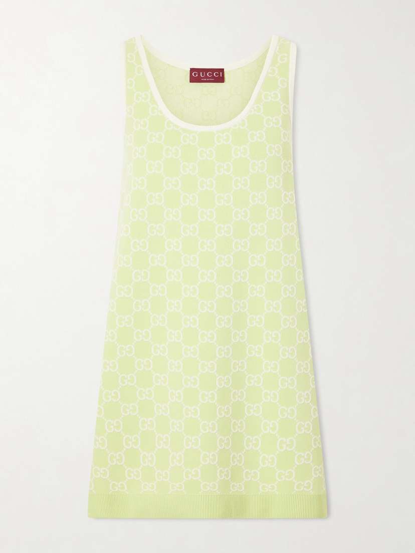Gucci Jacquard-knit Cotton Mini Dress