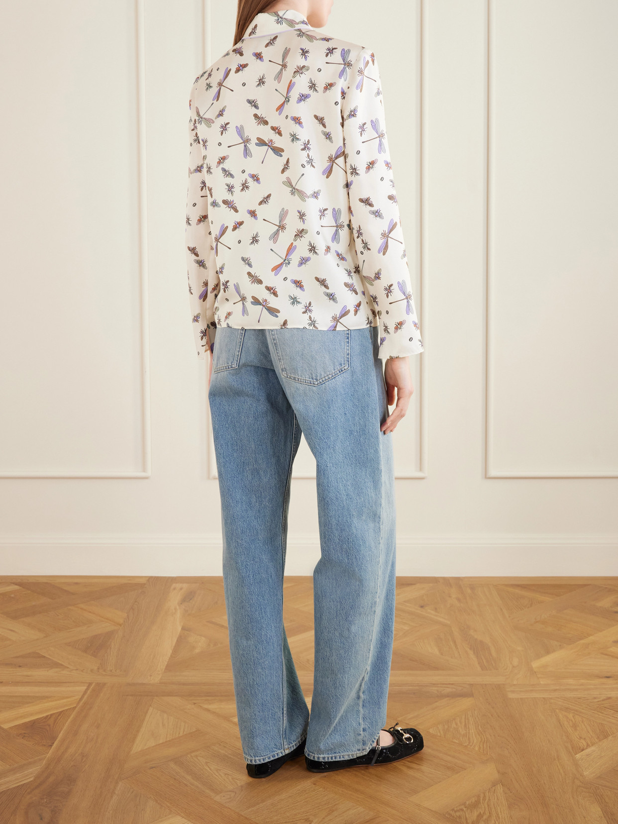 Printed Silk-Twill Shirt