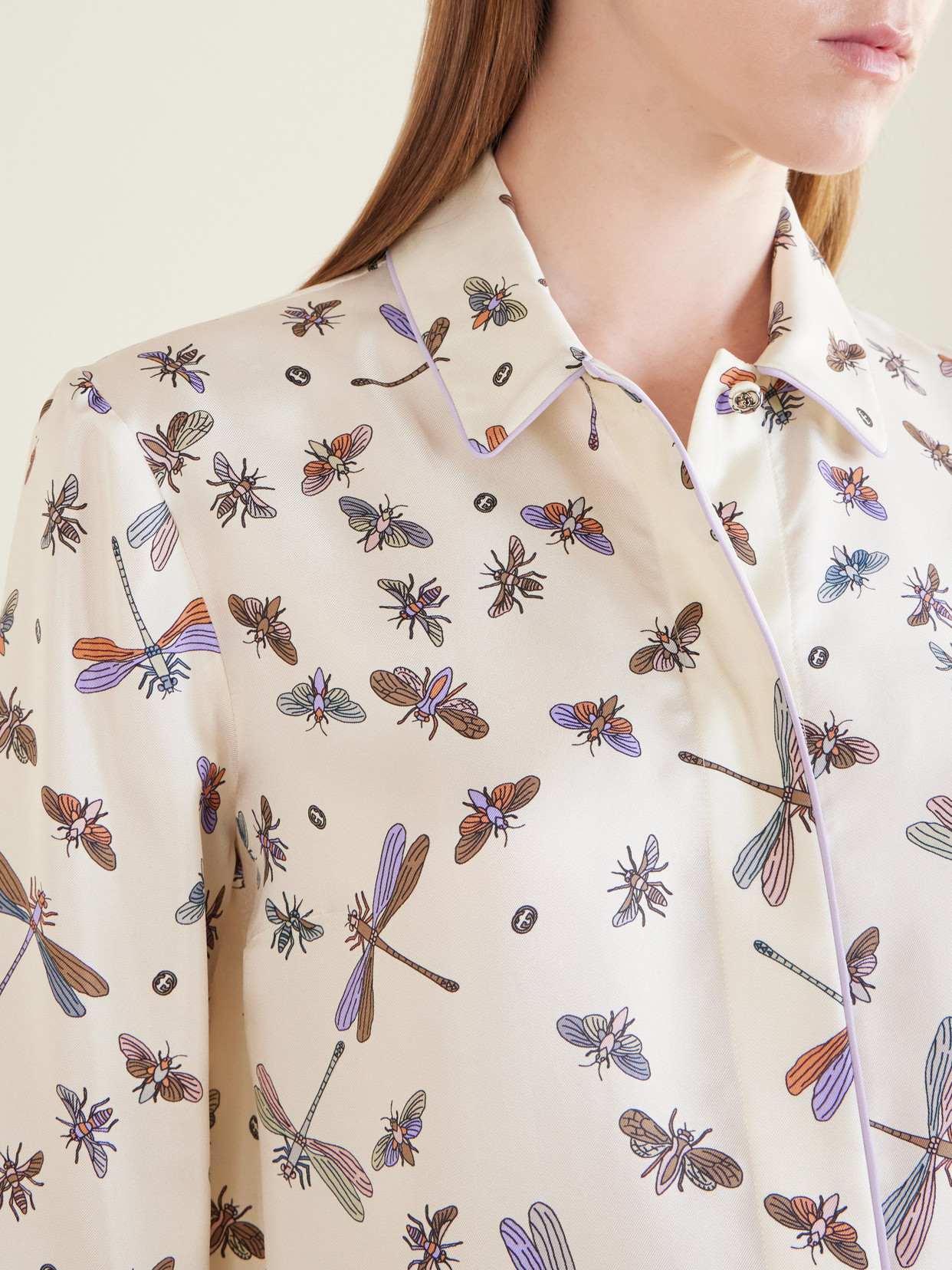 Printed Silk-Twill Shirt