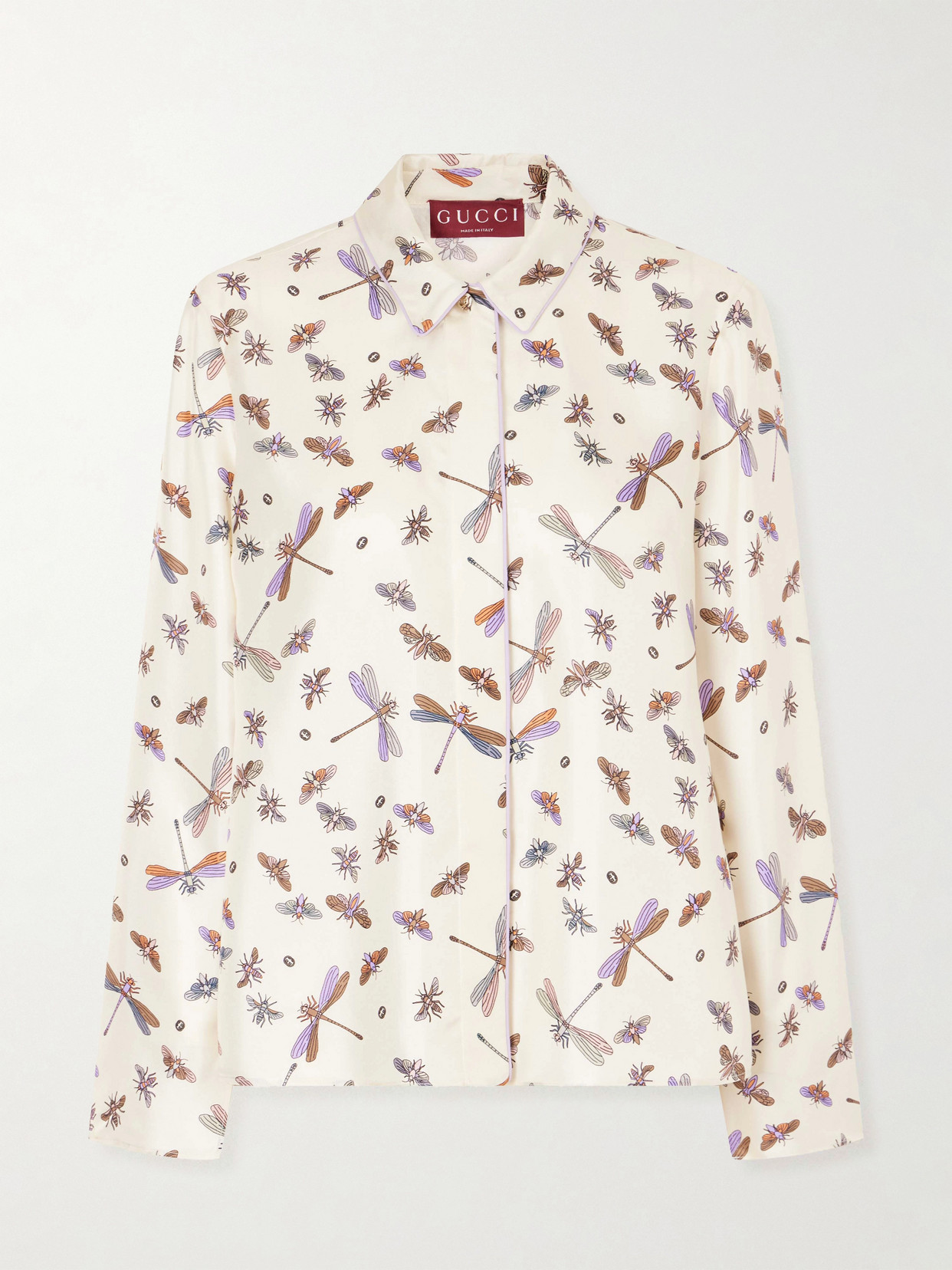 Printed Silk-Twill Shirt