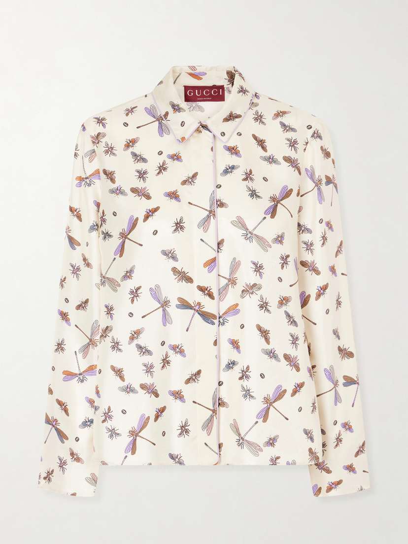 Gucci Printed Silk-twill Shirt - Women's Clothing