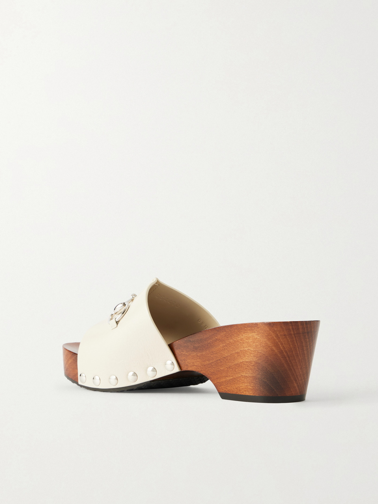 Embellished Leather Clogs