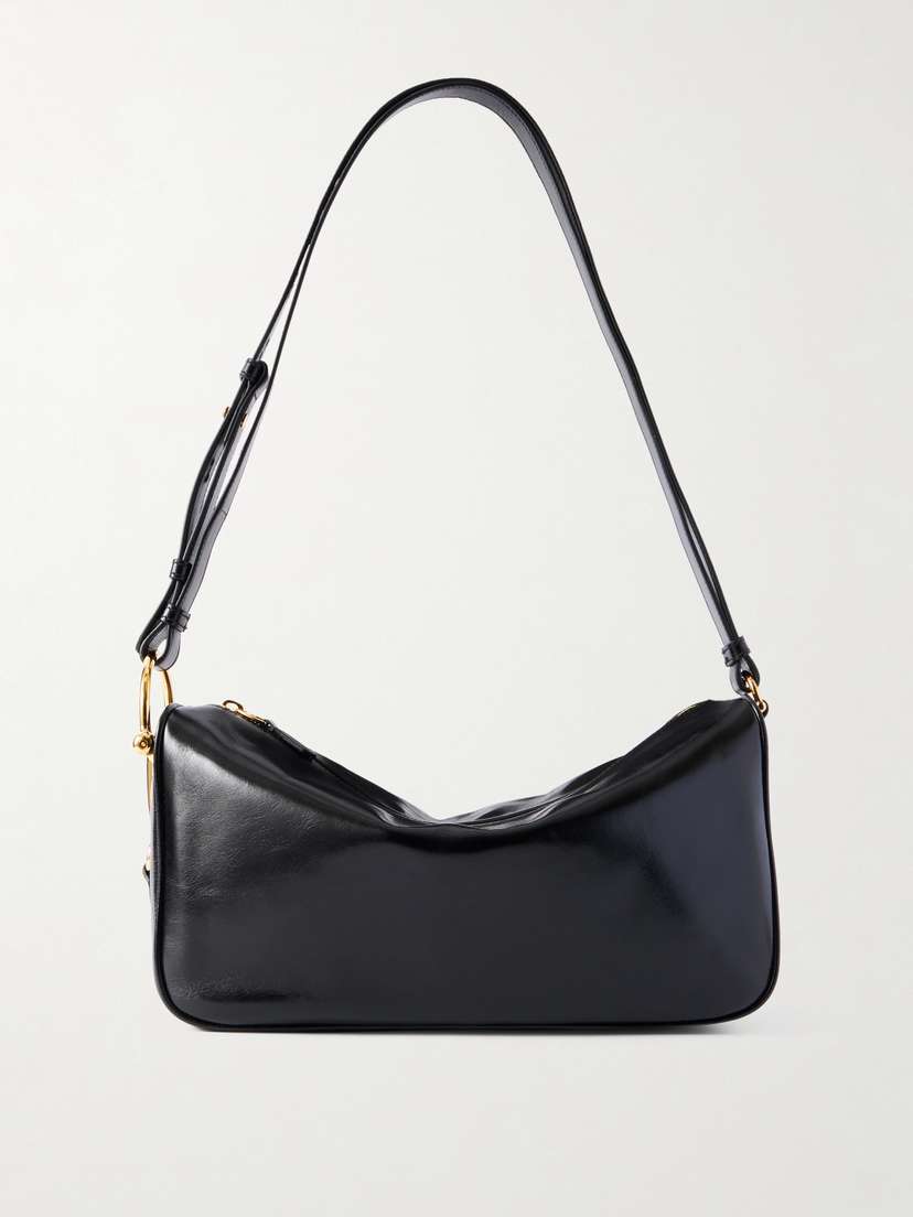 Gucci Half Horsebit Leather Shoulder Bag