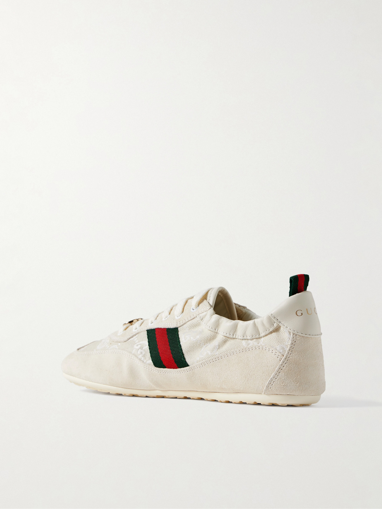 Shift Webbing And Leather-Trimmed Canvas-Jacquard And Sneakers
