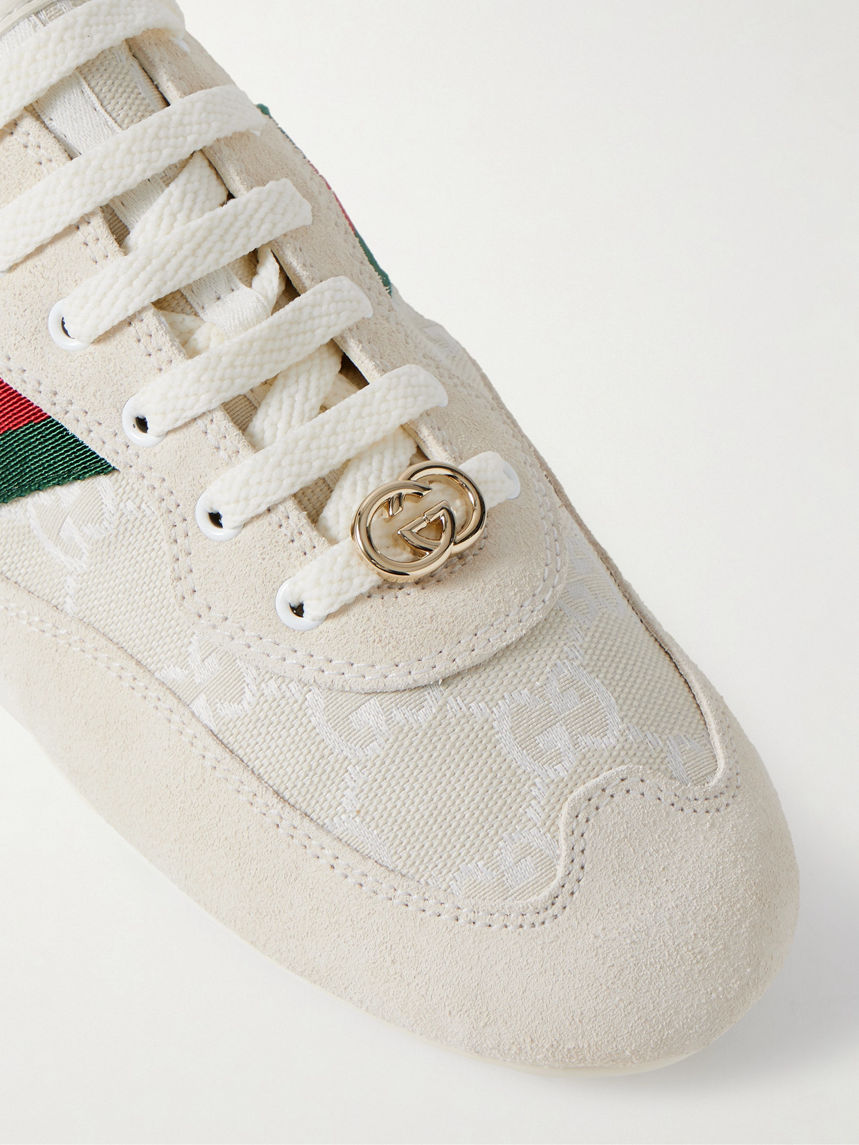 Shift Webbing And Leather-Trimmed Canvas-Jacquard And Sneakers