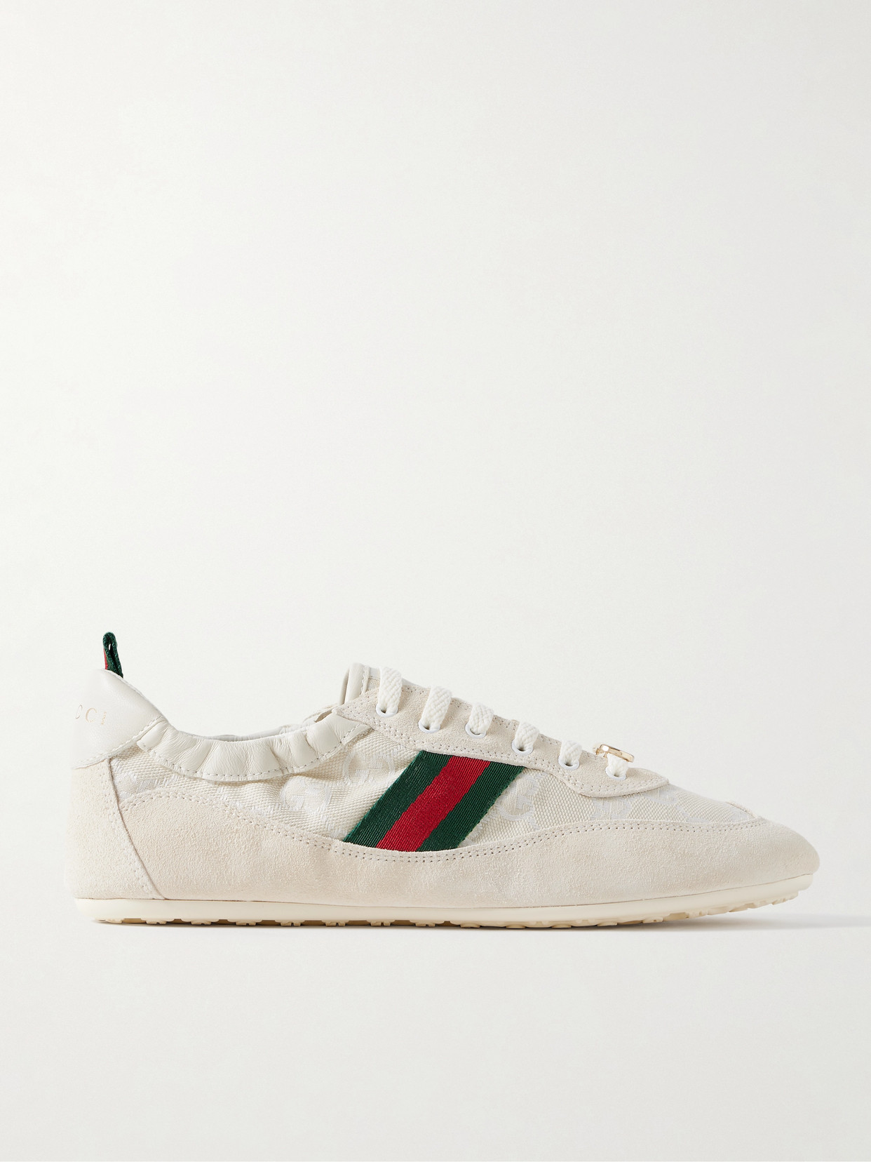 Shift Webbing And Leather-Trimmed Canvas-Jacquard And Sneakers