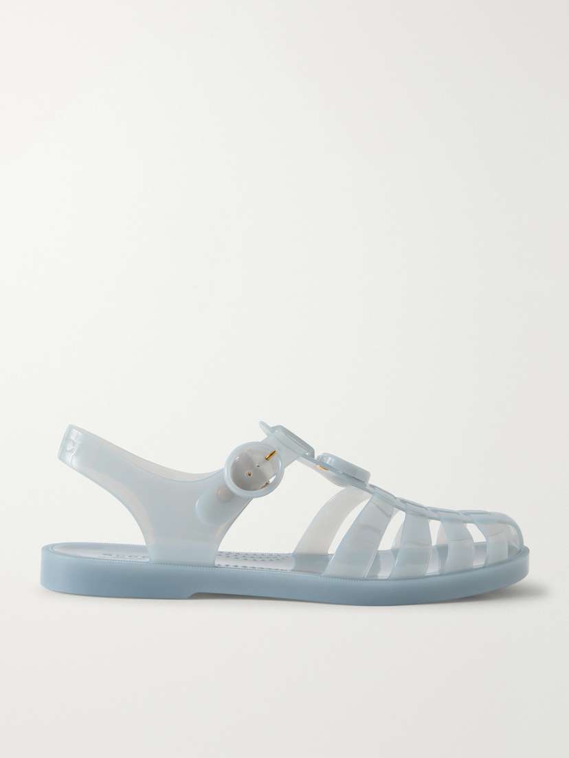 Gucci Fisherman Embellished Rubber Sandals