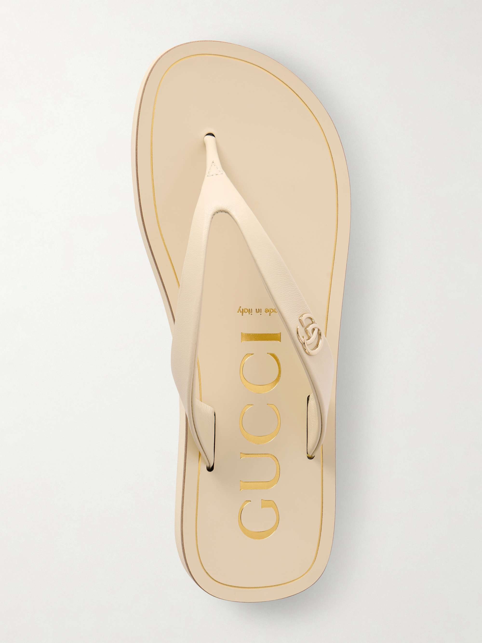 GUCCI Embellished leather sandals | NET-A-PORTER