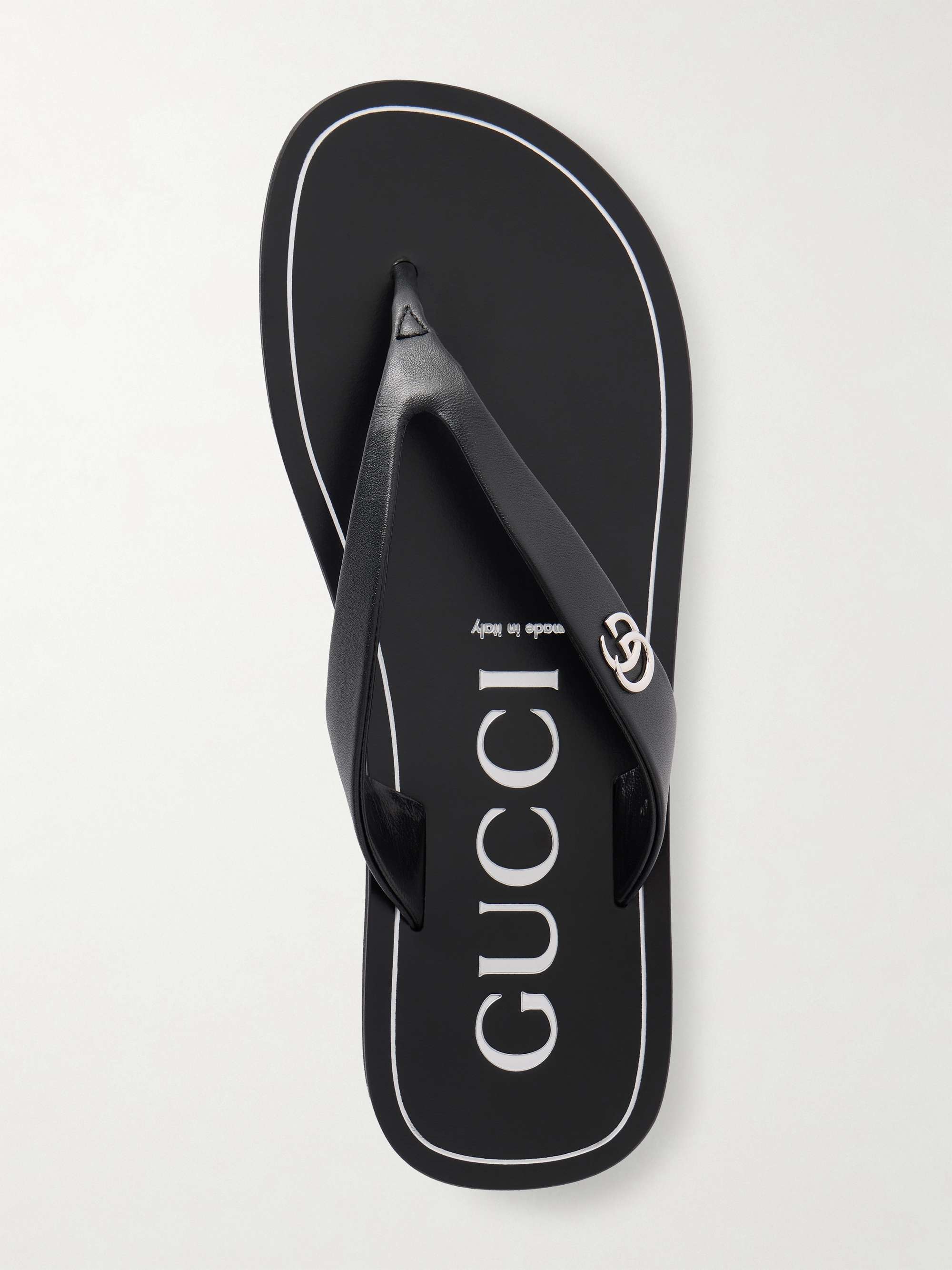 GUCCI Embellished leather sandals | NET-A-PORTER