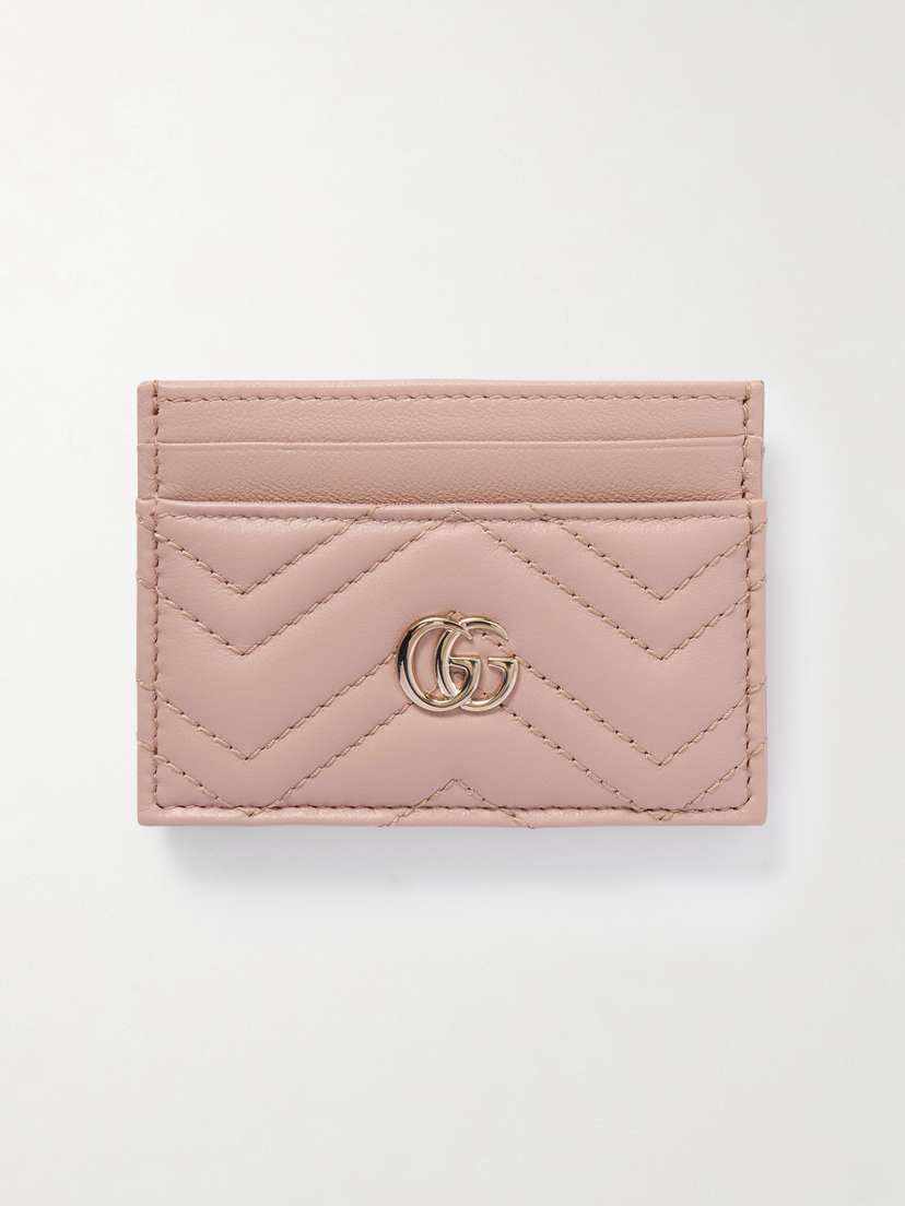 Gucci Gg Marmont Quilted Textured-leather Cardholder