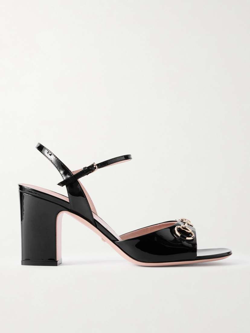 Gucci Horsebit-embellished Patent-leather Sandals