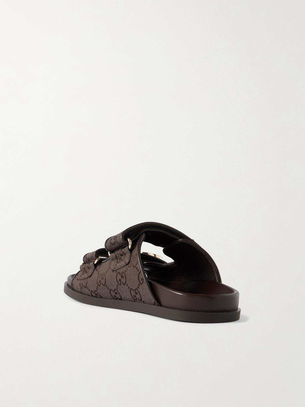 Printed Canvas-Jacquard Sandals