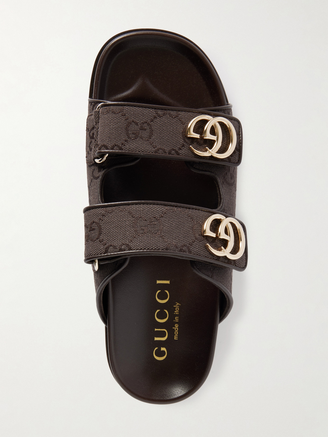 Printed Canvas-Jacquard Sandals