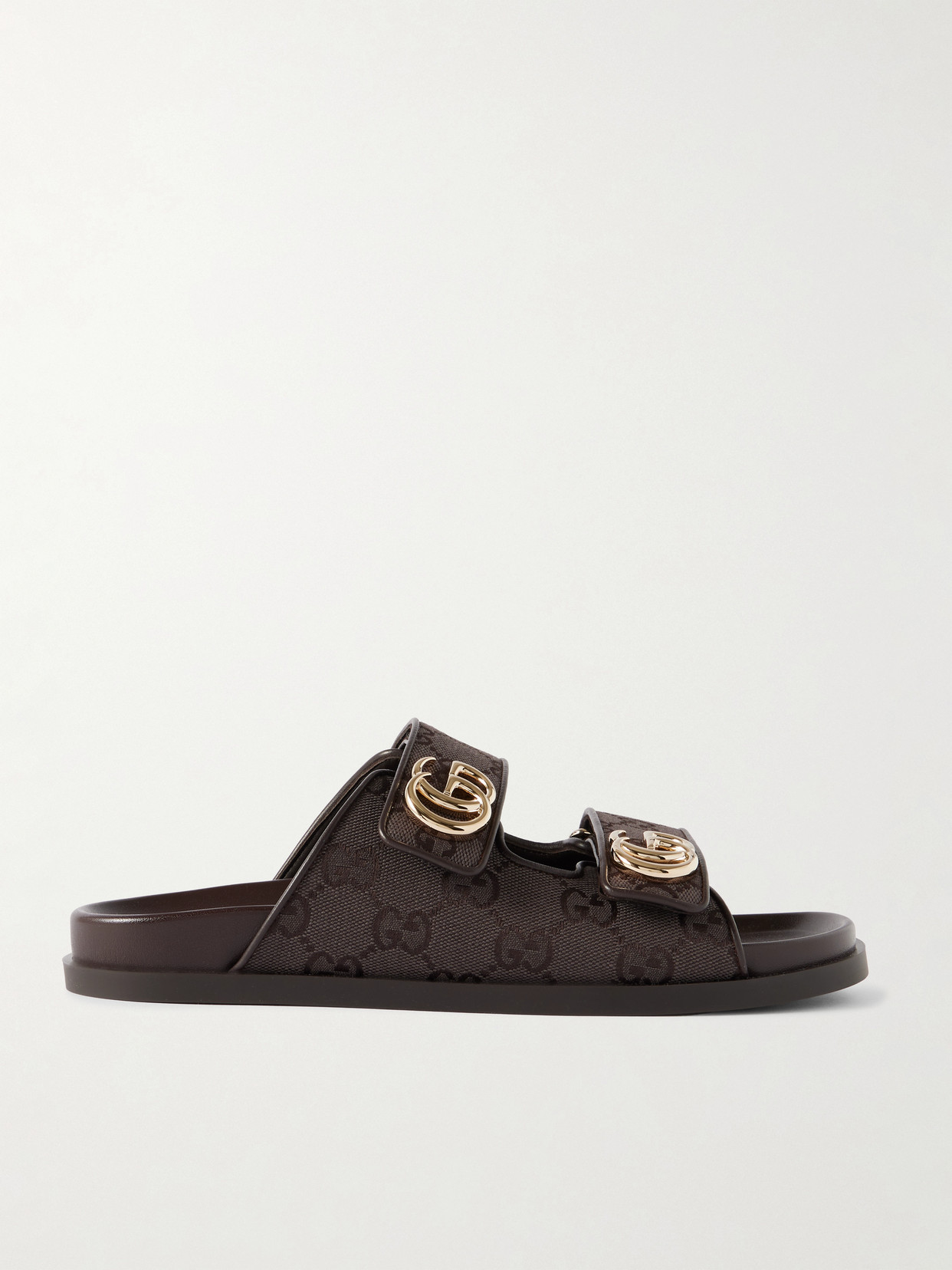 Printed Canvas-Jacquard Sandals
