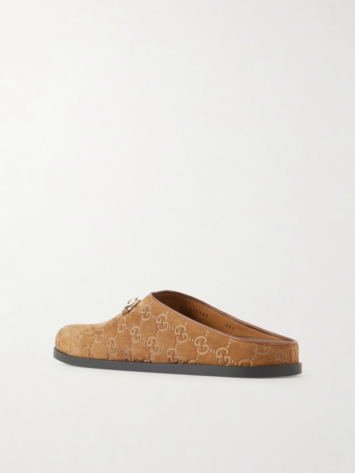 Horsebit-Embellished Logo-Debossed Suede Slip-Ons