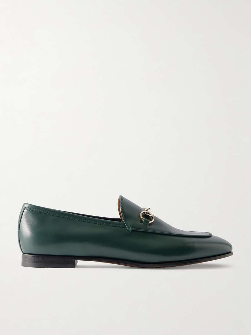 Gucci Jordaan Horsebit-detailed Leather Loafers