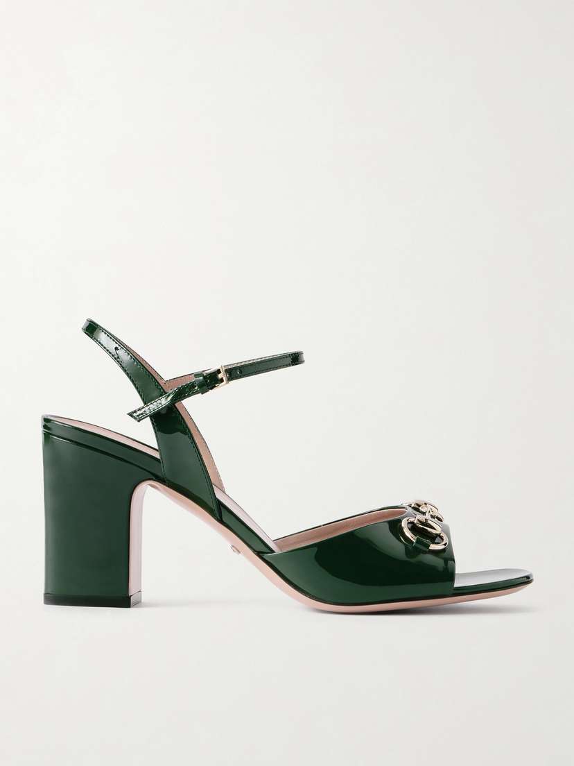Gucci Horsebit-embellished Patent-leather Sandals