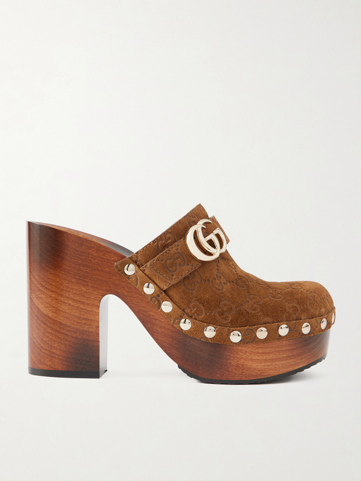 Logo-Debossed Suede Clogs
