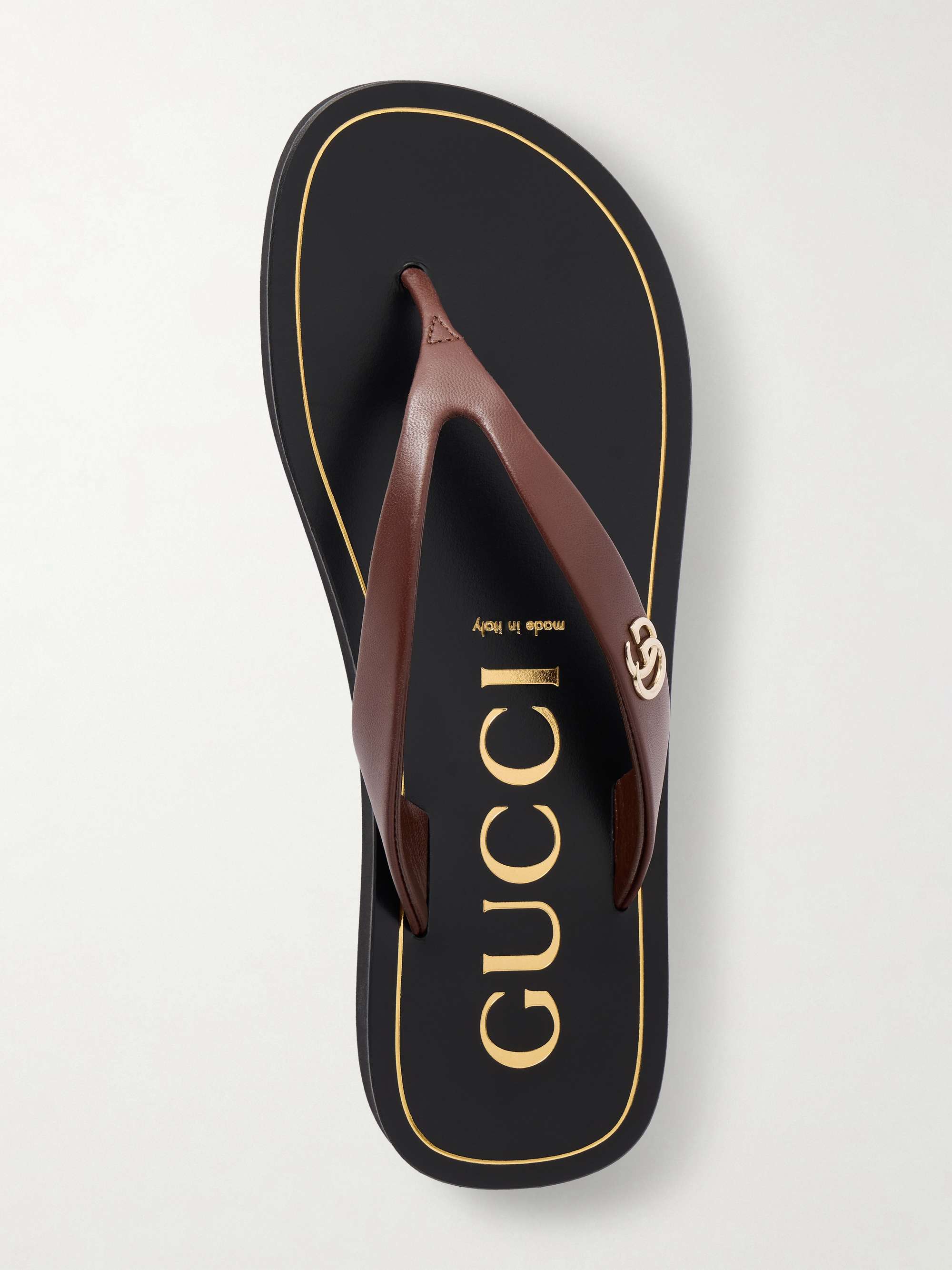 グッチGucci ◆ Embellished サンダル GUCCI Embellished leather sandals | NET-A-PORTER
