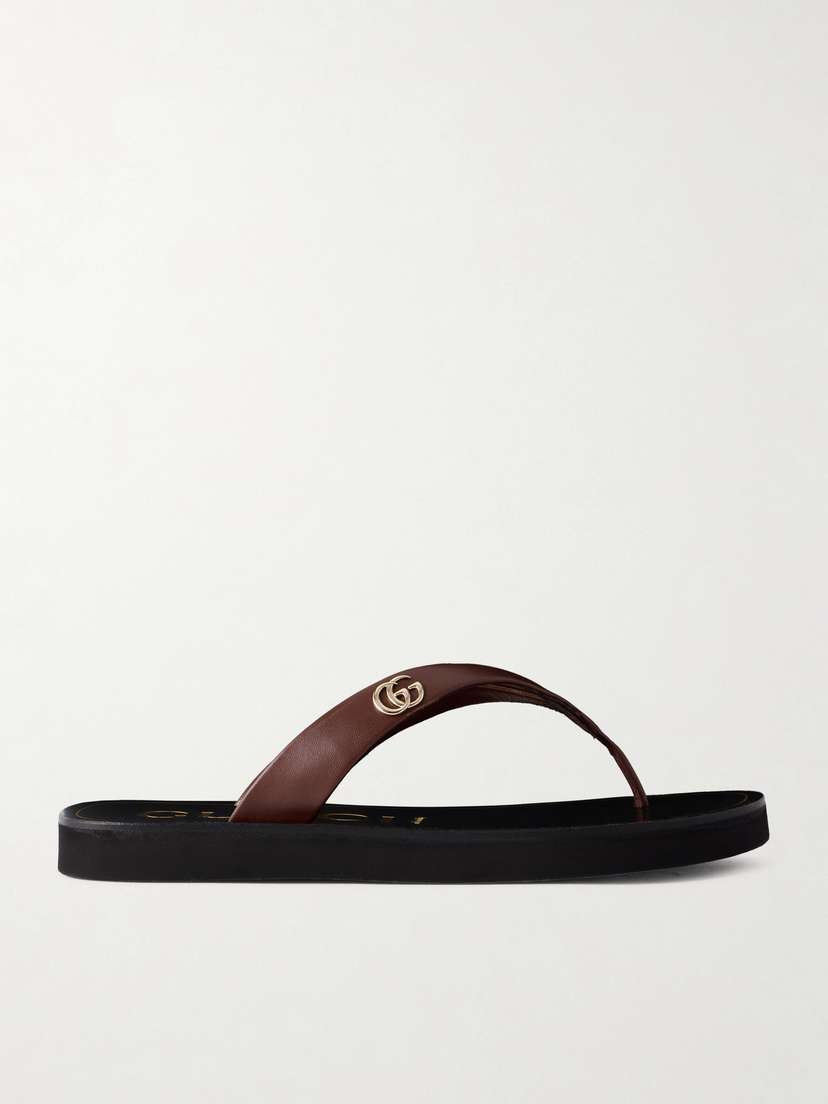 Gucci Embellished Leather Sandals