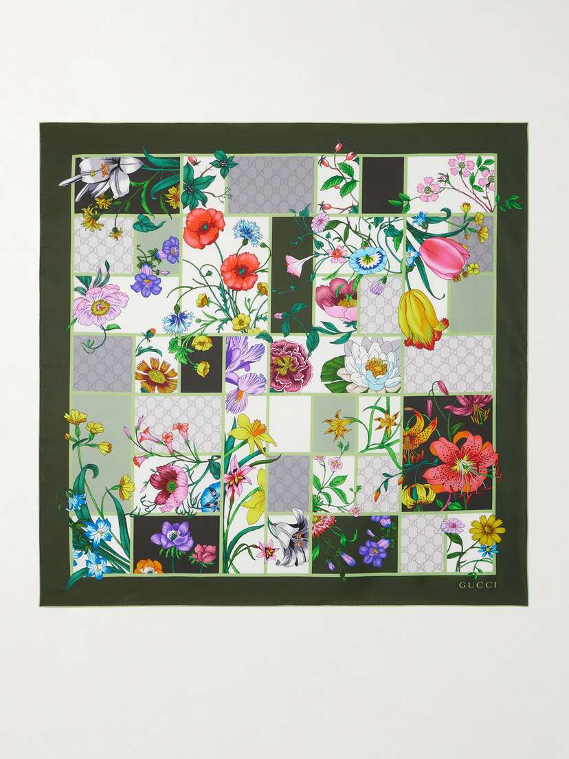 Gucci Printed Silk-twill Scarf