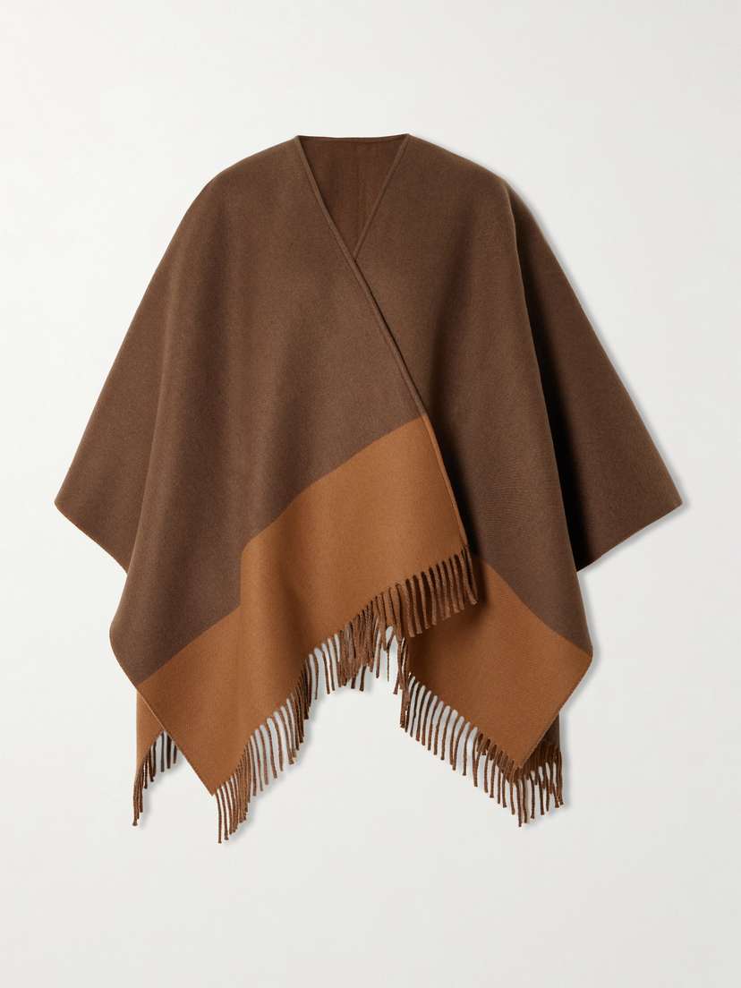 Gucci Fringed Wool And Cashmere-blend Poncho