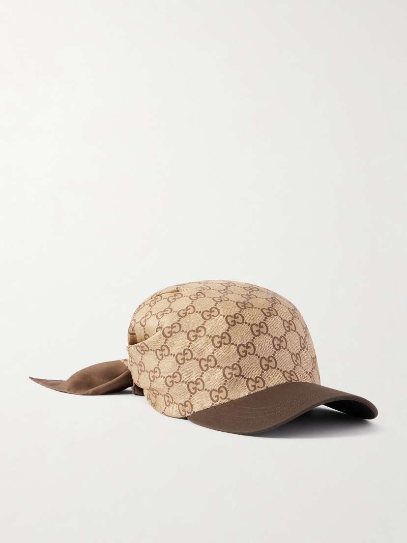 Gucci Cotton Twill-trimmed Printed ilk-twill Baseball Cap