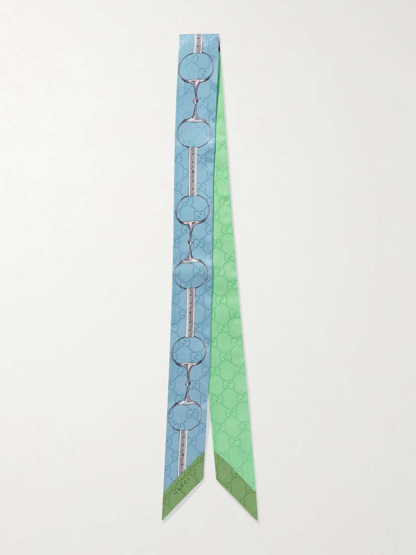 Gucci Printed Silk-twill Jacquard Scarf