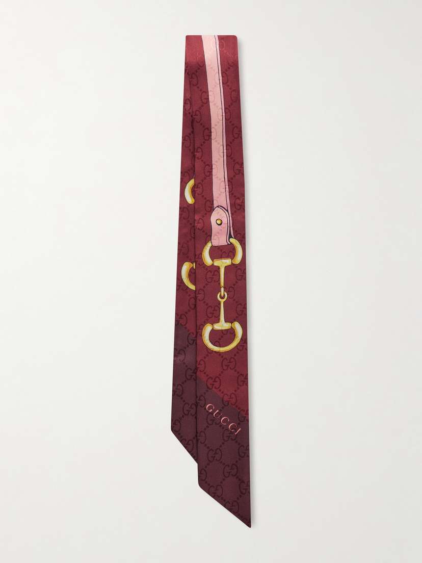 Gucci Printed Silk-twill Jacquard Scarf