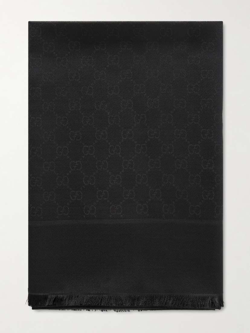 Gucci Silk-blend Jacquard Scarf
