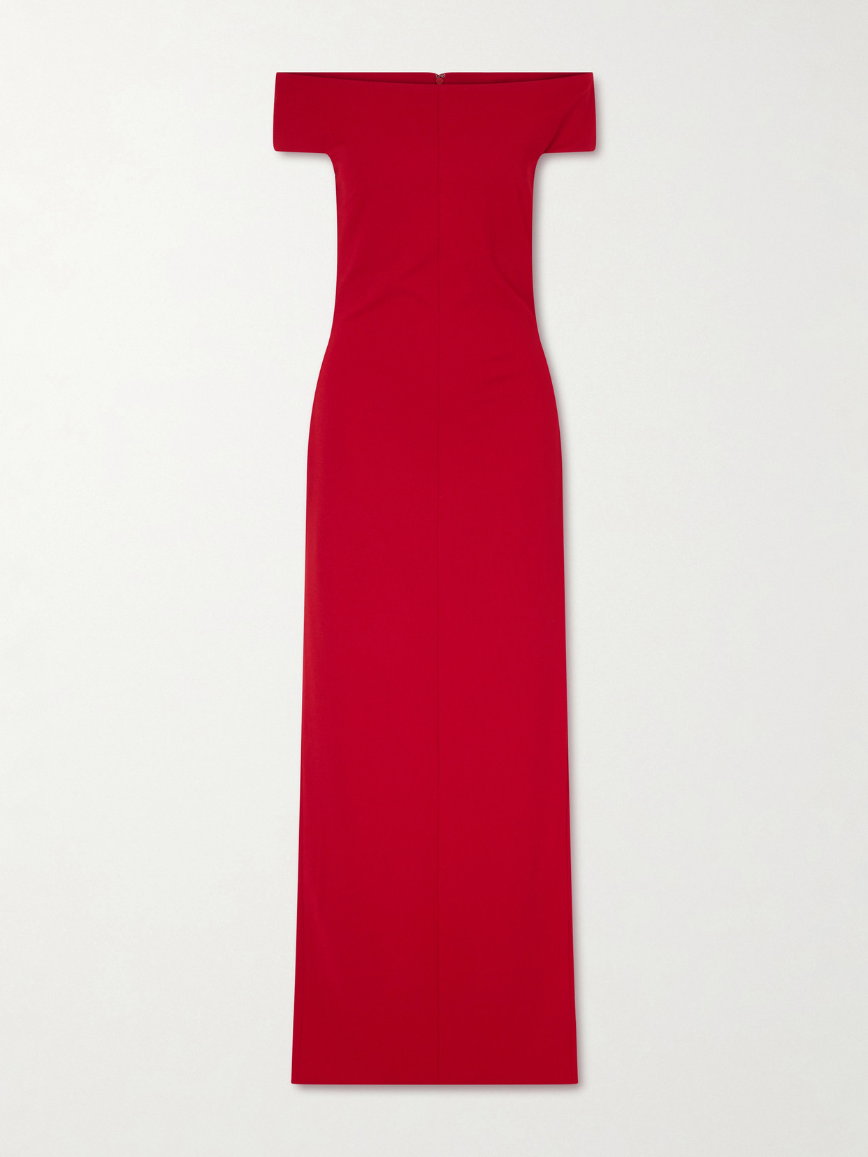 Solace London Kyra Off-the-shoulder Crepe Gown In Pink