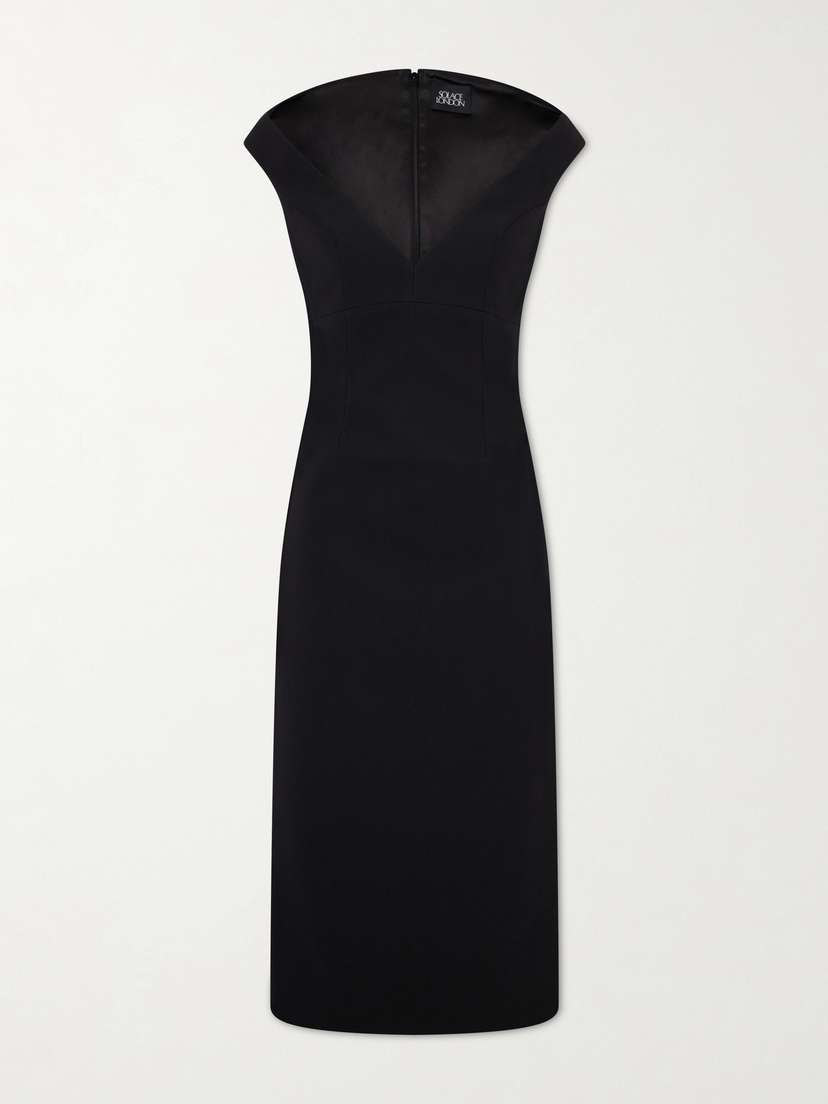 Solace London Monica Crepe Midi Dress