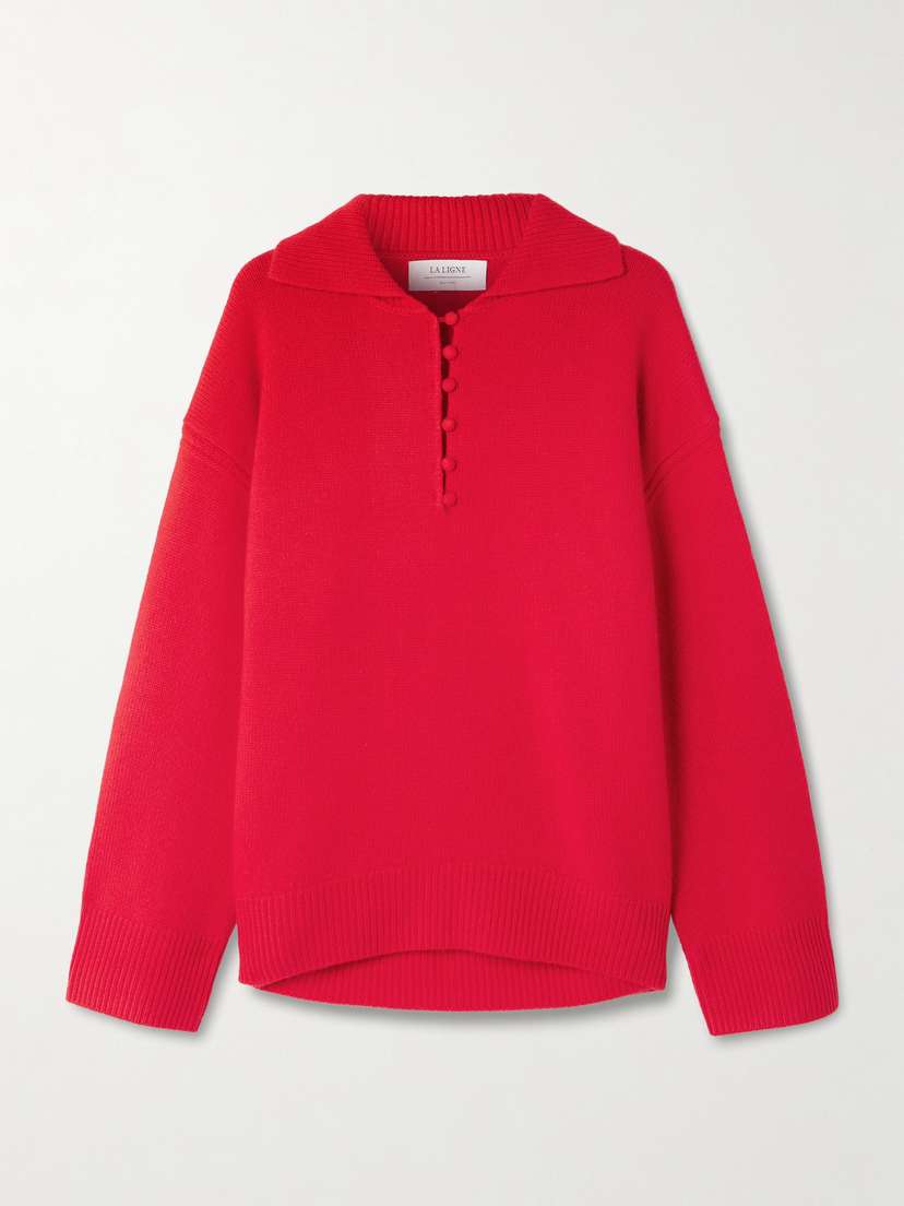 La Ligne Orson Cashmere Polo Sweater