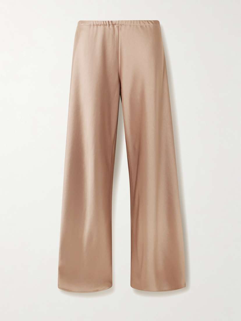 La Ligne Colby Satin Wide-leg Pants