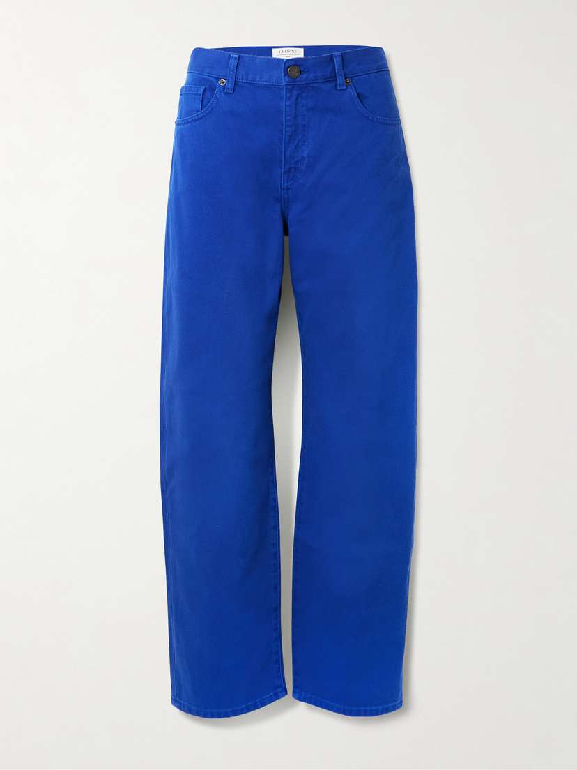 La Ligne Marilyn Striped Mid-rise Straight-leg Jeans