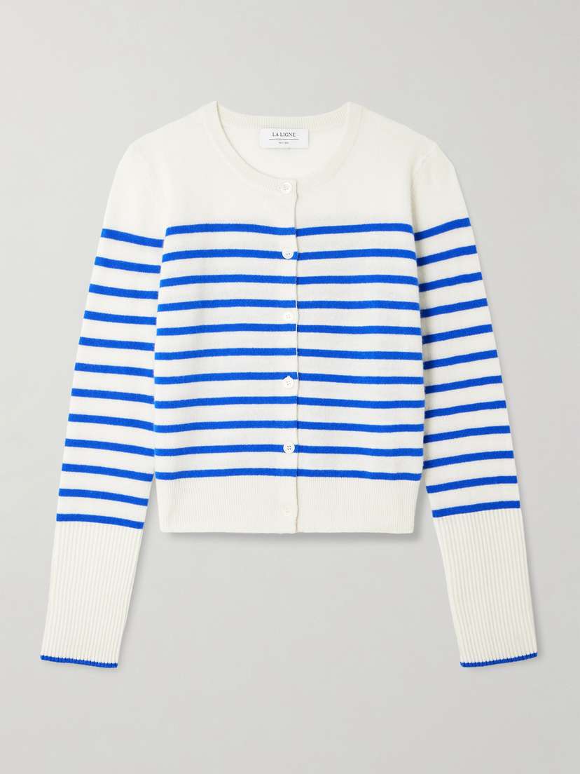 La Ligne Striped Cashmere Cardigan