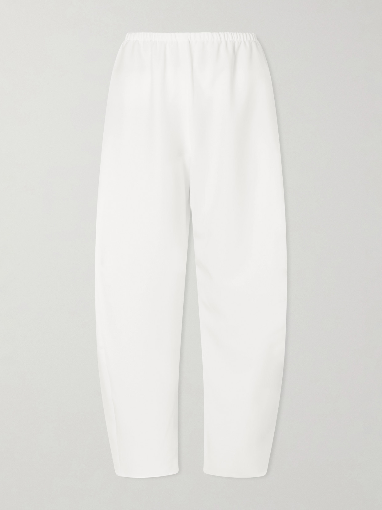 La Ligne Colby Recycled-crepe Barrel-leg Pants In White