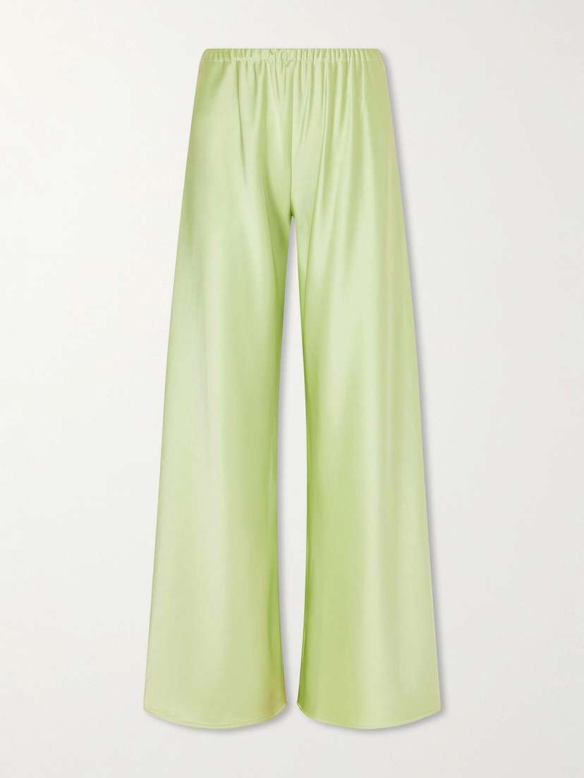 La Ligne Colby Satin Wide-leg Pants