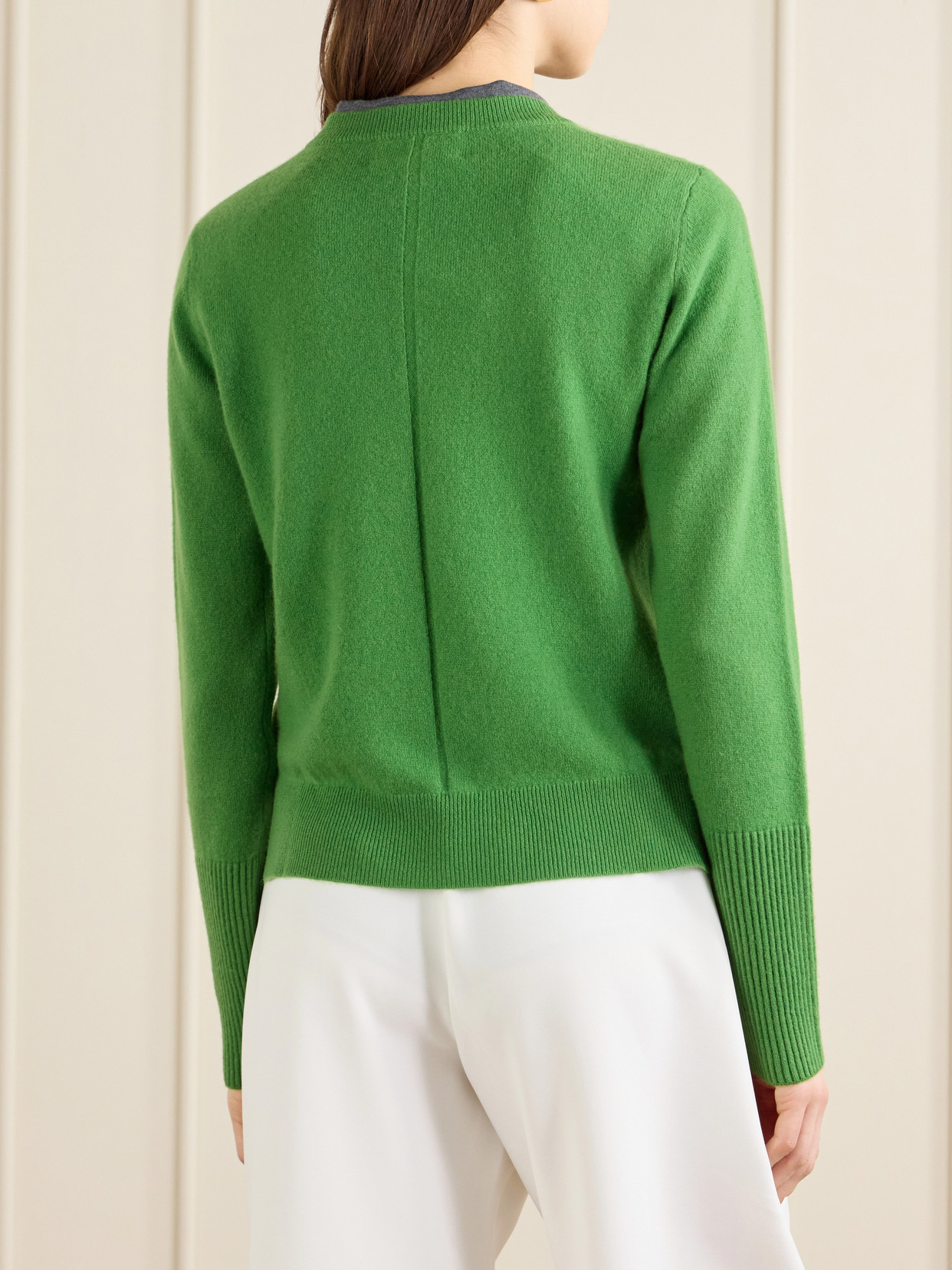 Solid Lean Lines Cashmere Sweater