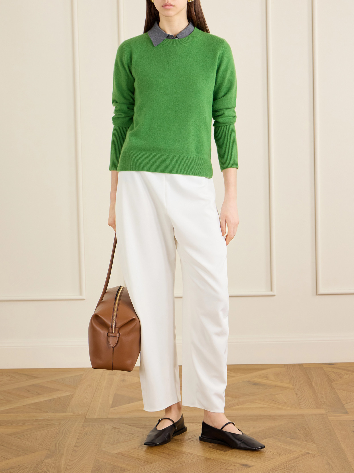 Solid Lean Lines Cashmere Sweater
