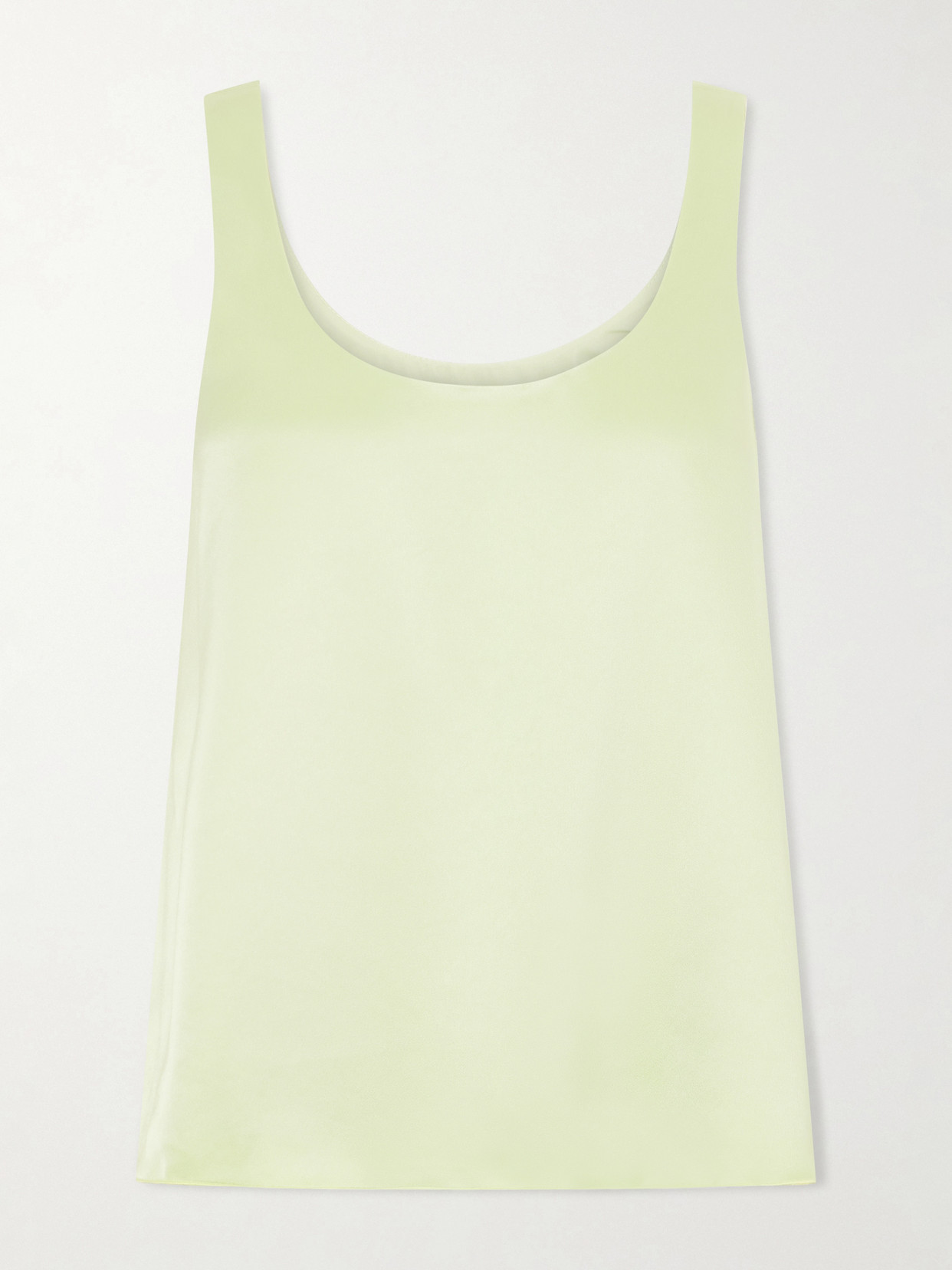 La Ligne Satin Tank Top In Green