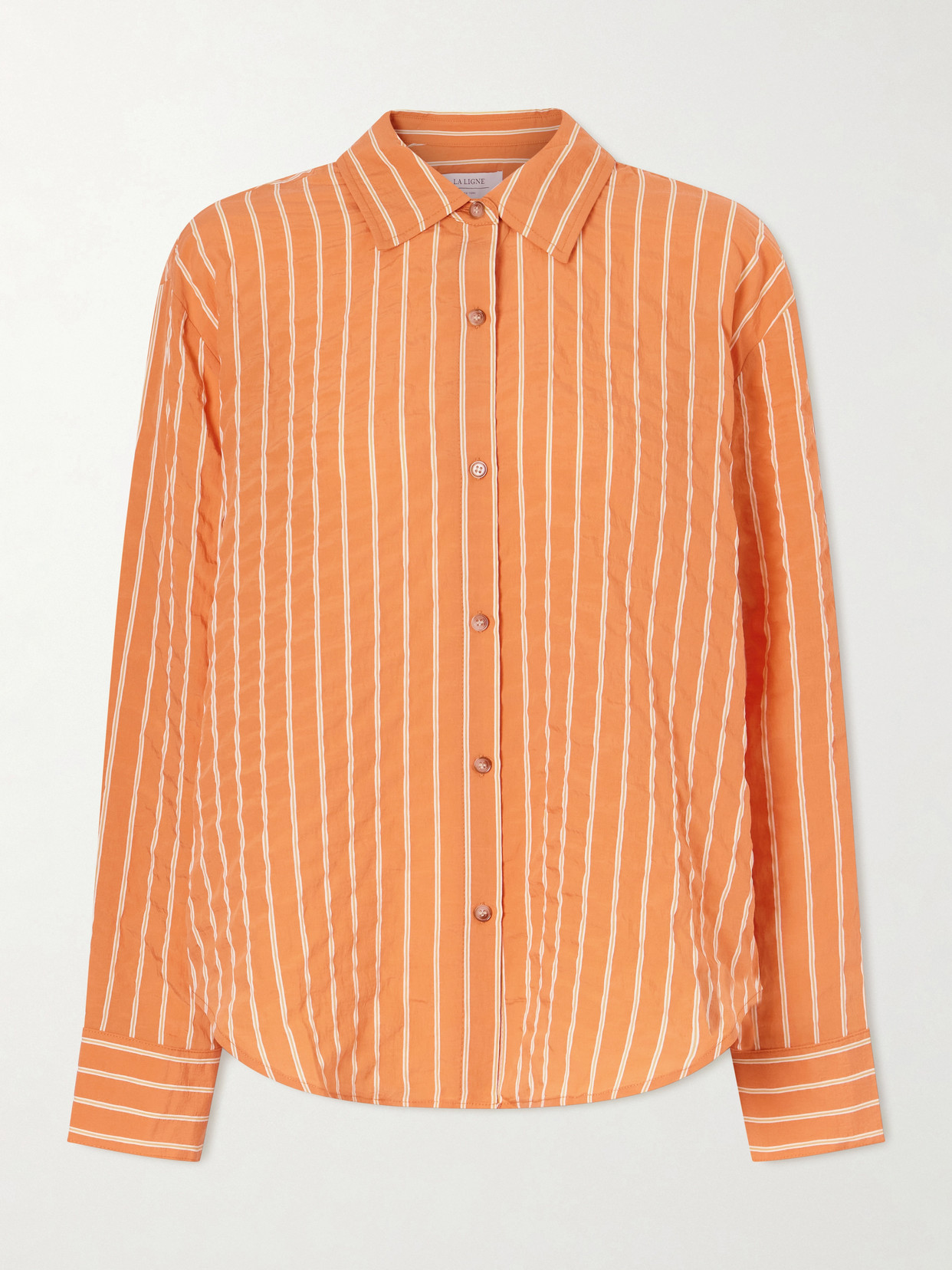 Tangier Striped Crinkled Tencel-Blend Shirt