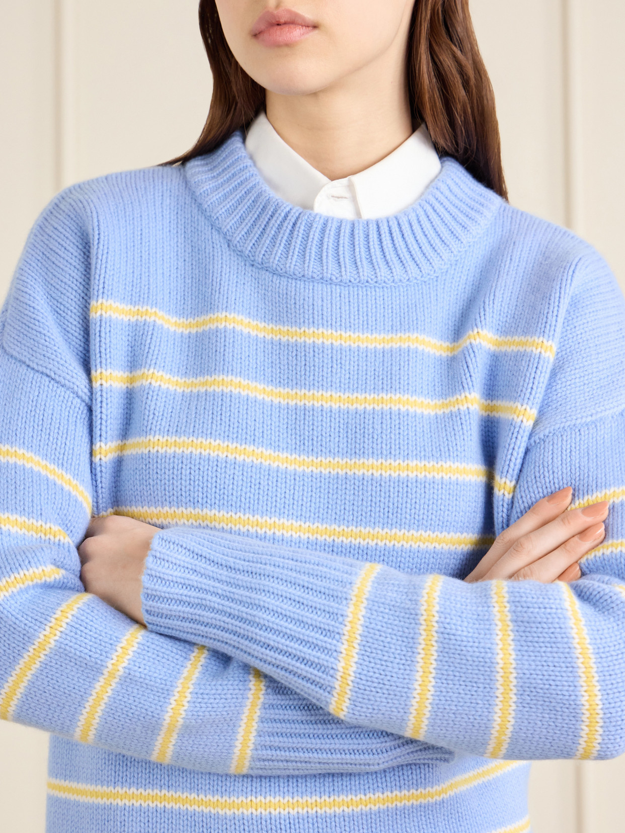 Marin Striped Wool And Cashmere-Blend Sweater